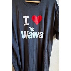 Wawa I Heart Wawa Logo Graphic Tee Gray Crew Neck Short Sleeve Mens XL
